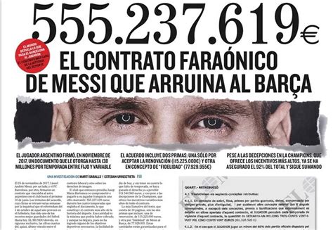 ‘el Contrato Faraónico De Messi Con El Barcelona T Informas