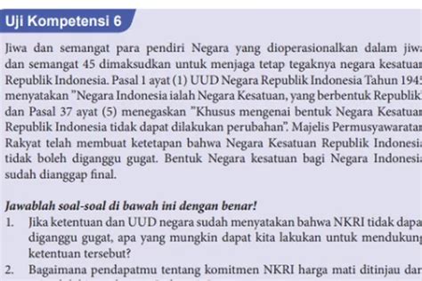 Kunci Jawaban Pkn Kelas Halaman Uji Kompetensi Memperkuat