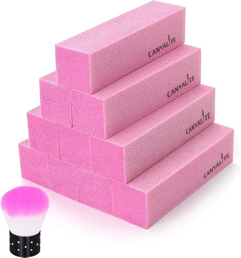 Canvalite Lot de 10 Blocs de Polissoirs à Ongles 120 Grains Lime à