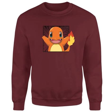 Pokémon Pokédex Charmander 0004 Sweatshirt Burgundy Clothing Zavvi Uk