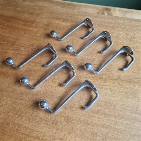 Art Deco Coat Hooks 6 Art Deco Metal Catawiki