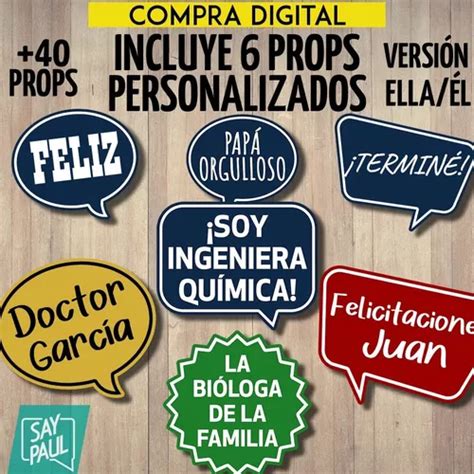 Kit Imprimible Props Cartelitos Recibida Personalizado