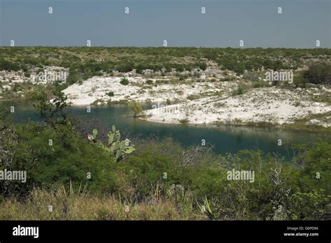 An inlet of the Lake Amistad Reservoir near Del Rio, Texas. The photo ...