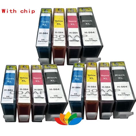 12 Pack Compatible Ink Cartridge For Hp 564xl Black Color Deskjet 3520 3070a 3522 3526 3521