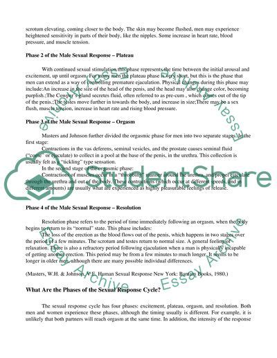 Sexual Response Essay Example Topics And Well Written Essays 2500 Words