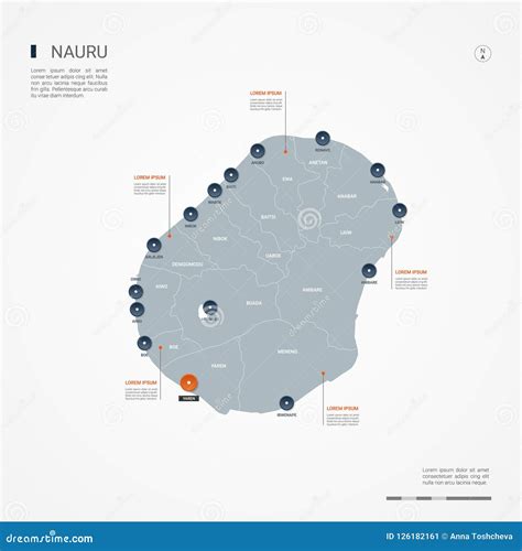 Ejemplo Infographic Del Vector Del Mapa De Nauru Ilustraci N Del Vector