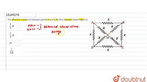 The Effective Resistance Between Points A And C For The Network Shown