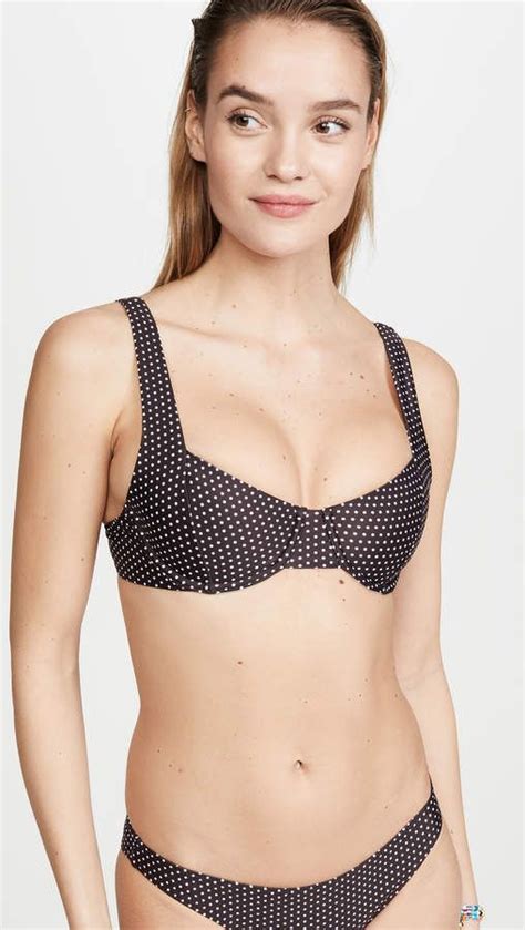 Peony Swimwear Polka Dot Bikini Top Bikini Tops Polka Dot Bikini