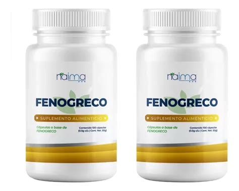 Fenogreco 500mg 2 Frascos 100 Cápsulas Por Frasco Meses sin interés