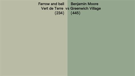 Farrow And Ball Vert De Terre Vs Benjamin Moore Greenwich Village