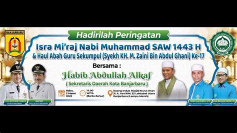 Live Streaming Peringatan Isra Mi Raj Nabi Muhammad Saw Masjid Nurul