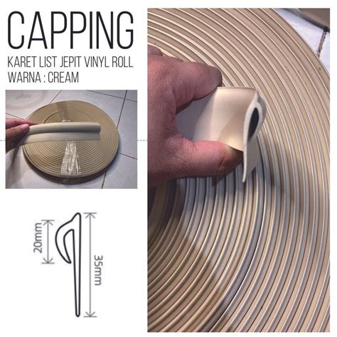 Jual Terjangkau Capping Karet Vinyl Roll Capping List Penjepit