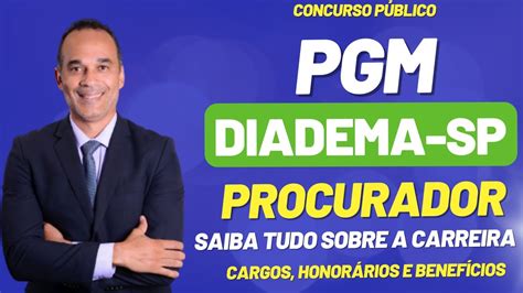 Procurador PGM Diadema SP Edital Publicado YouTube