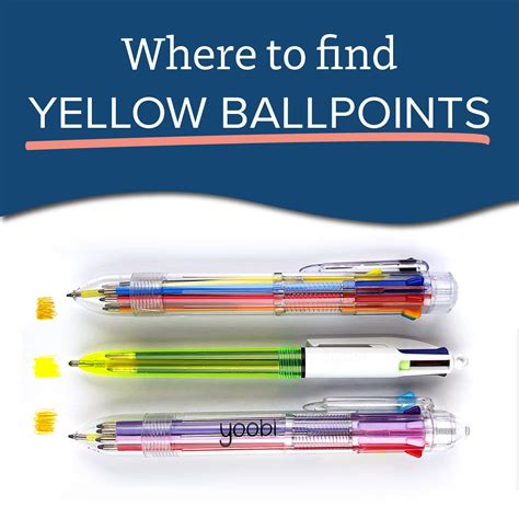 Yellow Ballpoints Found At Last — Jennifer Mullin Ballpoint Pen