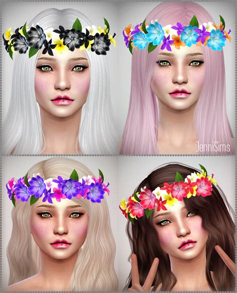 Downloads Sims 4 Accessory Crown Diadem Of Flowers Male Female