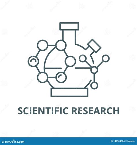 Scientific Research Vector Line Icon Linear Concept Outline Sign