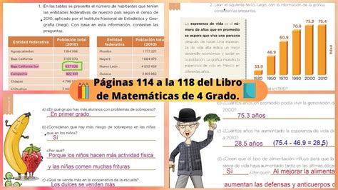 Páginas 114 a la 118 del Libro de Matemáticas de 4 Grado YouTube