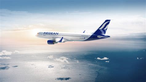 Download Aegean Airlines Airbus A320neo Above Ocean Wallpaper
