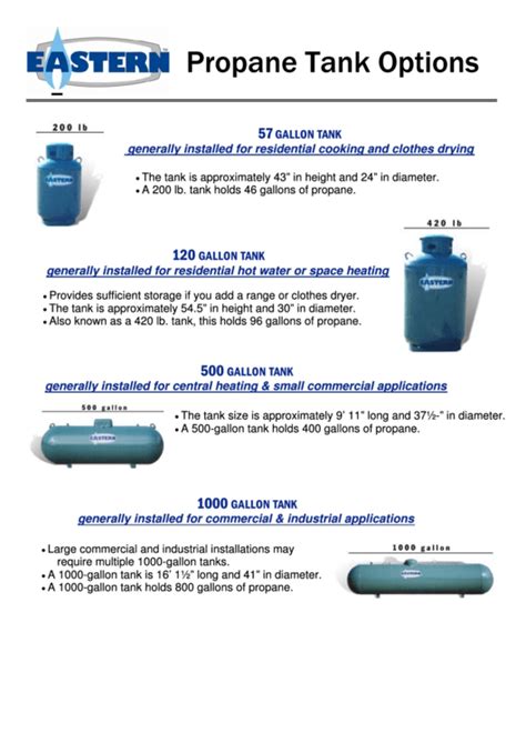 Top Propane Tank Size Charts Free To Download In Pdf Format