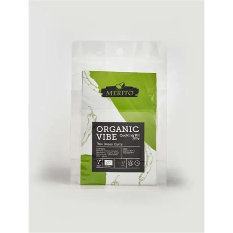 Merito Organic Vibe Green Curry Pate G X Plastic Bags