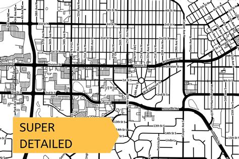 St Cloud Mn Map Print With Street Names Minnesota Usa City Etsy