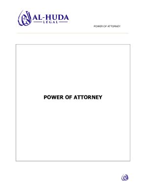 Fillable Online Alhudalegal Co Power Of Attorney And Nomination Of