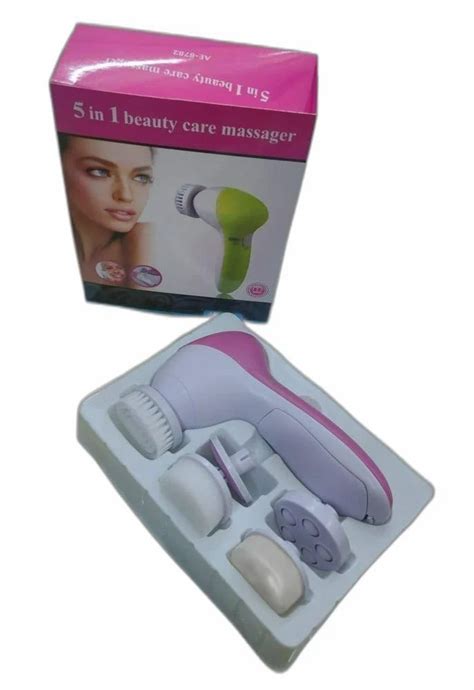 White And Pink Abs Plastic Body In Beauty Care Facial Massager