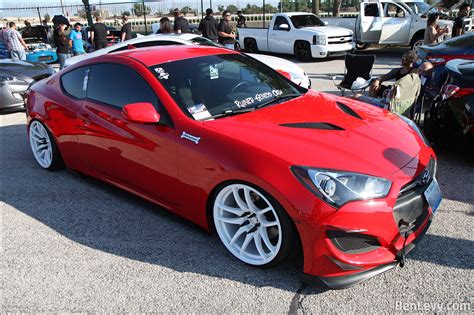 Slammed Genesis Coupe Red