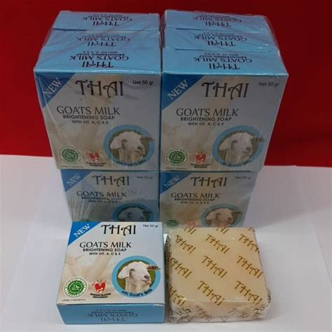 Jual GOATS MILK BRIGHTENING SOAP THAI 50gr LUSINAN Shopee Indonesia