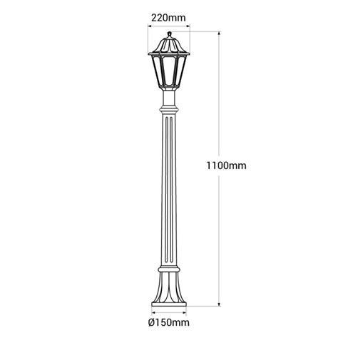 FUMAGALLI MIZAR ANNA Outdoor LED Street Lamp 110 Cm 8 5W E27 IP55