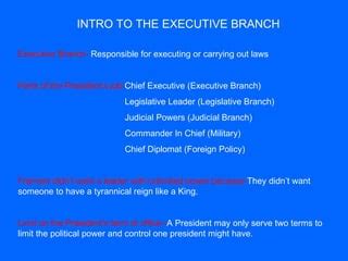 Executive branch | PPT