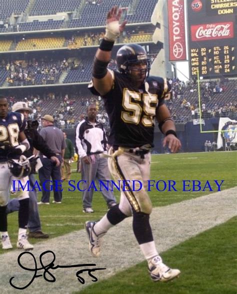 JUNIOR SEAU SAN DIEGO CHARGERS SIGNED AUTOGRAPHED 8x10 RP PHOTO AWESOME LB