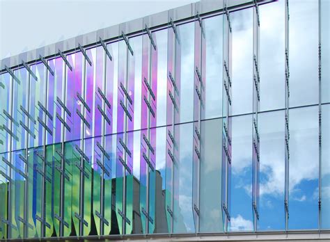 Image Result For Dichroic Glass Fins Glass Facades Glass Pavilion