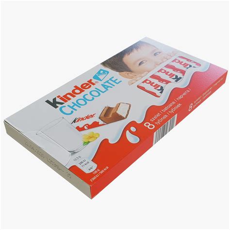 Kinder Chocolate Package Model Turbosquid 1478935