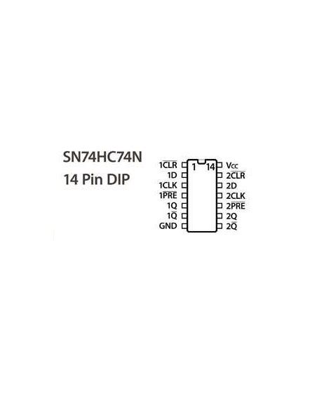 Sn74hc74n Dual D Type Flip Flop Logic Ics Dip