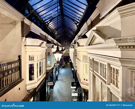 Exterior of the Castle Quarter Victorian Shopping Arcade in Cardiff ...