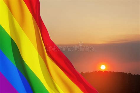 Sky Lgbt Rainbow Flag Cluody Background Stock Photos Free