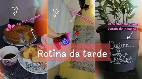 ROTINA DA TARDE FIZ BOLO DE FUBÁ DICA DE LIMPEZA ARRUMANDO MEUS VASOS