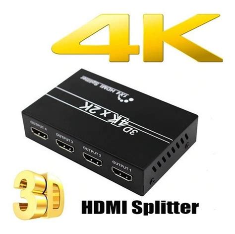 Multiplicador Hdmi Splitter 1 Entrada 4 Salidas 4k 1080p 3d Mercadolibre