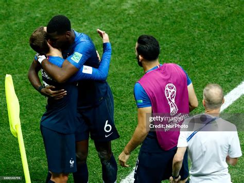 France V Croatia Fifa World Cup Russia 2018 Final Paul Pogba And