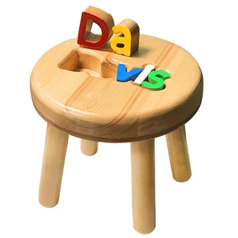 Personalized Wooden Stool Etsy Uk