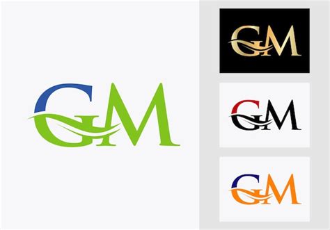 Premium Vector Letter Gm Logo Design Gm Logotype Sign