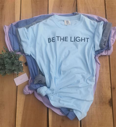 Be The Light Christian T Shirt Etsy