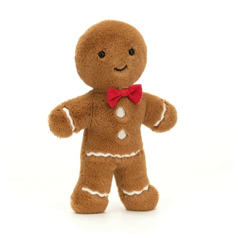 Jellycat Knuffel Kerst Gingerbread Jolly Small Grote Schatten