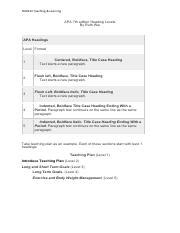 APA 7th edition Heading Levels.pdf - NUR123 Teaching & Learning APA 7th ...