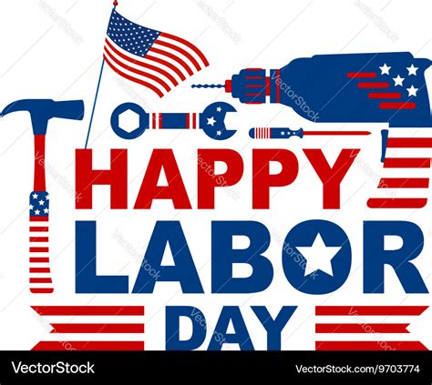 Happy labor day Royalty Free Vector Image - VectorStock