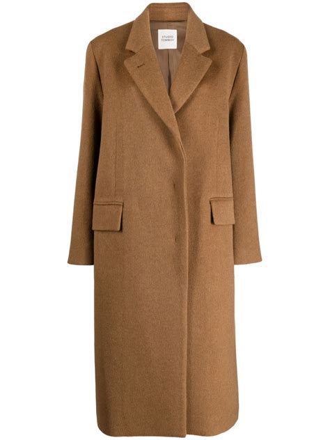 Studio Tomboy Wool Blend Single Breasted Coat Farfetch