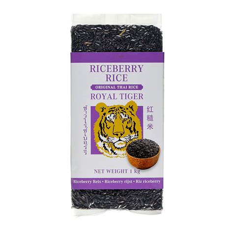 Tajski Ryż Fioletowy Riceberry Premium „riceberry Rice Original Thai Rice” 1kg Royal Tiger