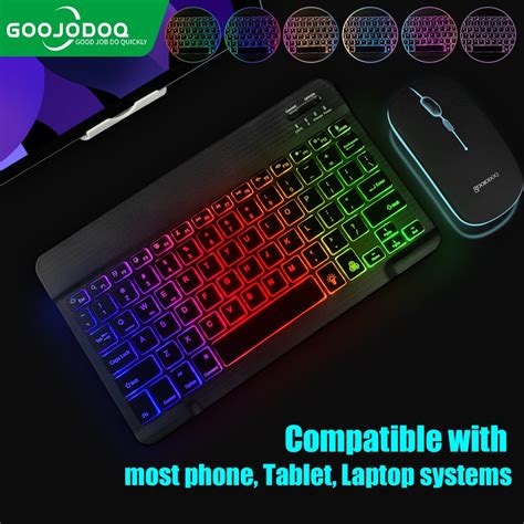 Goojodoq Inch Backlit For Ipad Keyboard And Mouse Backlight Bluetooth