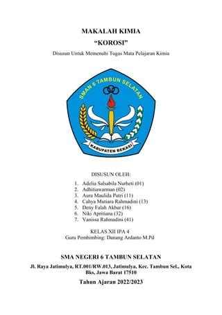 Makalah Kimia Korosi Pdf